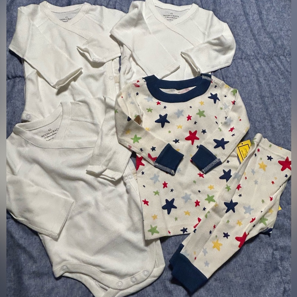 Pjs Onesies Hanna Anderson Organic Cotton Moon and Back Pajamas 6-12 months